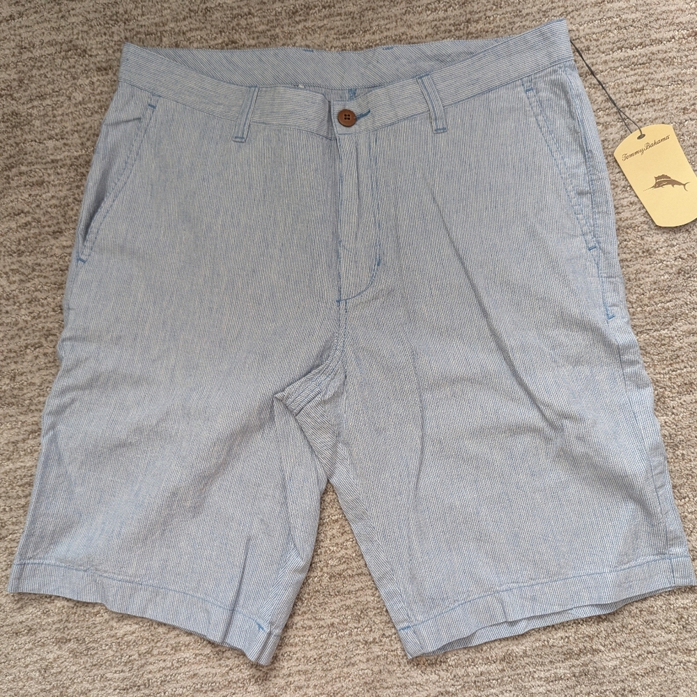 Tommy Bahama Men's light blue striped shorts size 34